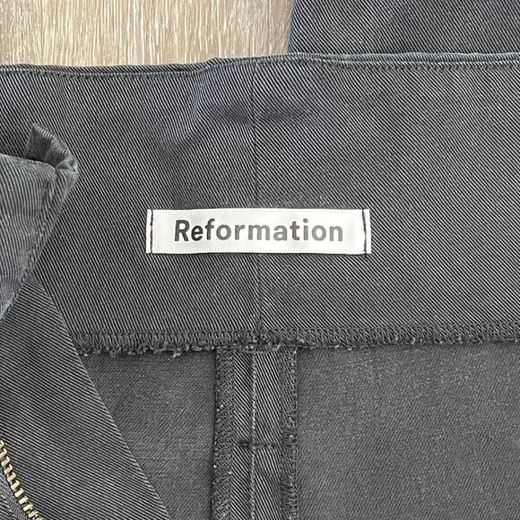 Reformation Avalon Vintage Black Ankle Tie High Waisted Trouser - Size: 10 - Picture 5 of 13